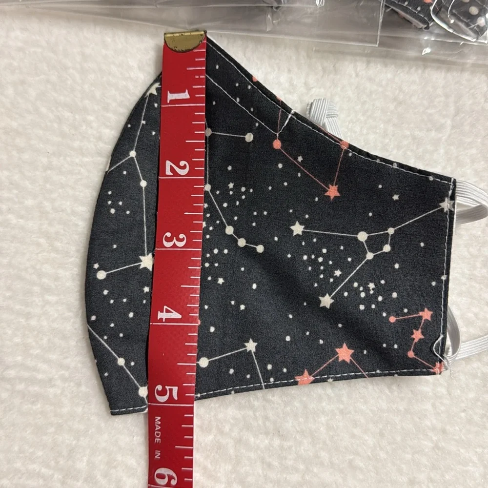 7 piece Galaxy Cosmic Constellation Pattern Pure Cotton Face Masks New